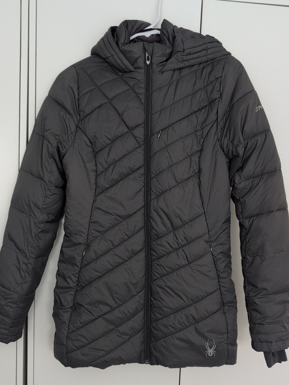 Black Quilted Hooded Winter Jacket